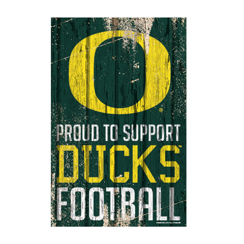 Oregon Ducks Sign 11x17 Wood Proud to Support Design-0
