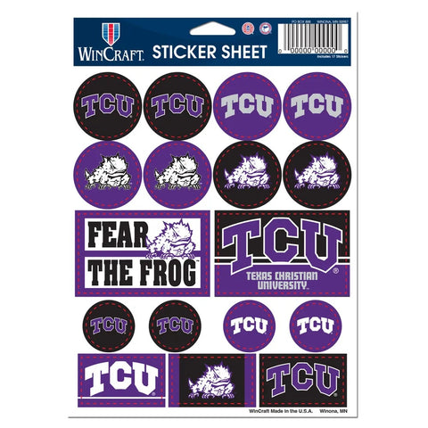 TCU Horned Frogs Decal Sheet 5x7 Vinyl-0