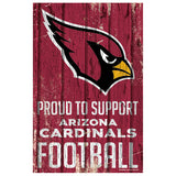 Arizona Cardinals Sign 11x17 Wood Proud to Support Design-0