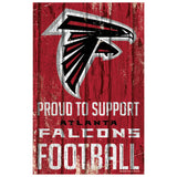 Atlanta Falcons Sign 11x17 Wood Proud to Support Design-0