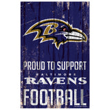 Baltimore Ravens Sign 11x17 Wood Proud to Support Design-0