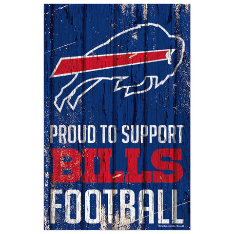 Buffalo Bills Sign 11x17 Wood Proud to Support Design-0