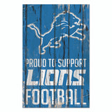Detroit Lions Sign 11x17 Wood Proud to Support Design-0