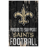 New Orleans Saints Sign 11x17 Wood Proud to Support Design-0