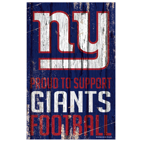 New York Giants Sign 11x17 Wood Proud to Support Design-0