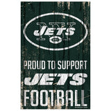 New York Jets Sign 11x17 Wood Proud to Support Design-0