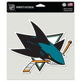 San Jose Sharks Decal 8x8 Perfect Cut Color-0