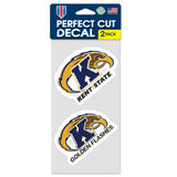 Kent State Golden Flashes Decal 4x4 Perfect Cut Set of 2 - Special Order-0