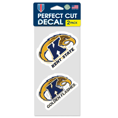 Kent State Golden Flashes Decal 4x4 Perfect Cut Set of 2 - Special Order-0