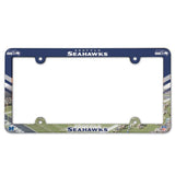 Seattle Seahawks License Plate Frame Plastic Full Color Style-0
