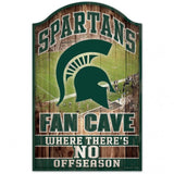 Michigan State Spartans Sign 11x17 Wood Fan Cave Design - Special Order-0