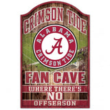 Alabama Crimson Tide Sign 11x17 Wood Fan Cave Design-0