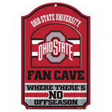Ohio State Buckeyes Sign 11x17 Wood Fan Cave Design-0