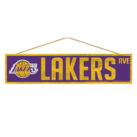 Los Angeles Lakers Sign 4x17 Wood Avenue Design-0