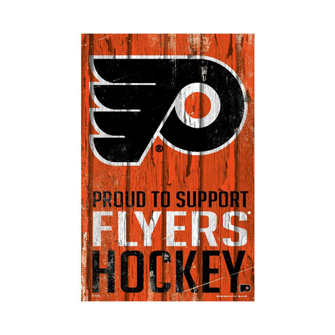 Philadelphia Flyers Sign 11x17 Wood Proud to Support Design-0