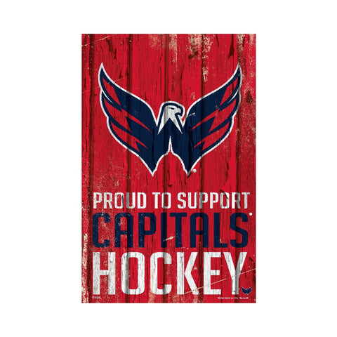 Washington Capitals Sign 11x17 Wood Proud to Support Design - Special Order-0