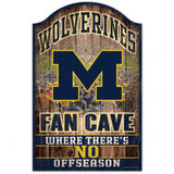 Michigan Wolverines Sign 11x17 Wood Fan Cave Design-0