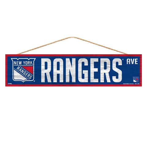 New York Rangers Sign 4x17 Wood Avenue Design-0