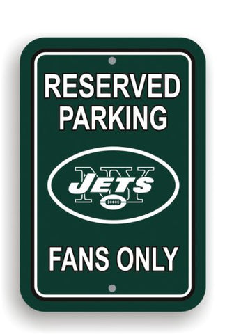 New York Jets Sign 12x18 Plastic Reserved Parking Style-0