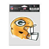 Green Bay Packers Decal 3.75x5 Helmet Fan-0