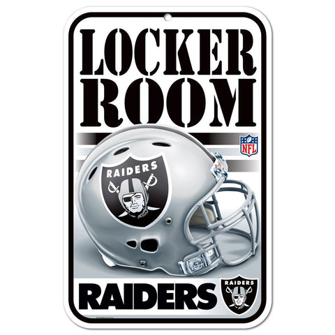 Las Vegas Raiders Sign 11x17 Plastic Locker Room Design-0