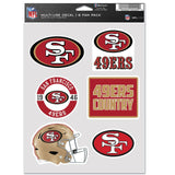 San Francisco 49ers Decal Multi Use Fan 6 Pack-0