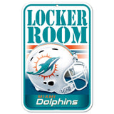 Miami Dolphins Sign 11x17 Plastic Locker Room Design-0