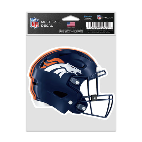 Denver Broncos Decal 3.75x5 Helmet Fan-0