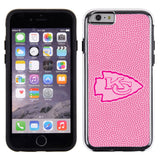 Kansas City Chiefs Phone Case Pink Football Pebble Grain Feel iPhone 6 CO-0