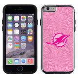 Miami Dolphins Phone Case Pink Football Pebble Grain Feel iPhone 6 Case CO-0