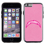 Los Angeles Chargers Phone Case Pink Football Pebble Grain Feel iPhone 6 CO-0