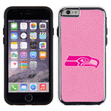 Seattle Seahawks Phone Case Pink Football Pebble Grain Feel iPhone 6 CO-0