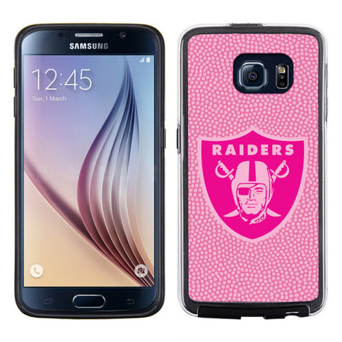Las Vegas Raiders Phone Case Pink Football Pebble Grain Feel Samsung Galaxy S6 CO-0