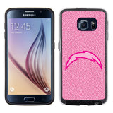 Los Angeles Chargers Phone Case Pink Football Pebble Grain Feel Samsung Galaxy S6 CO-0
