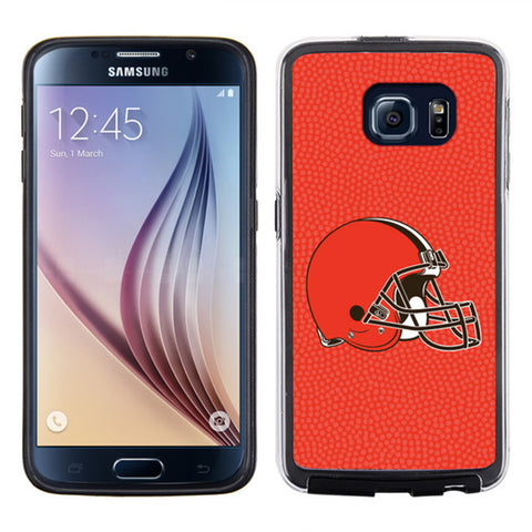 Cleveland Browns Phone Case Team Color Football Pebble Grain Feel Samsung Galaxy S6 CO-0