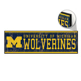 Michigan Wolverines Sign 9x30 Wood Yard Marker-0