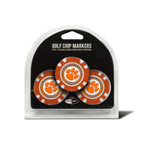 Clemson Tigers Golf Chip with Marker 3 Pack-0