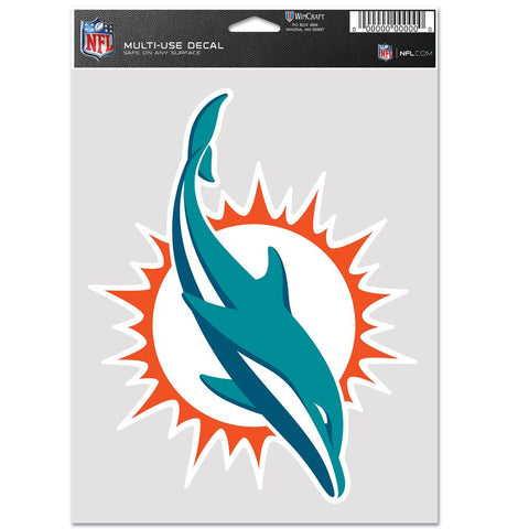 Miami Dolphins Decal Multi Use Fan Single-0