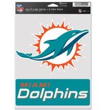 Miami Dolphins Decal Multi Use Fan 2 Pack-0