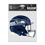 Seattle Seahawks Decal 3.75x5 Helmet Fan-0
