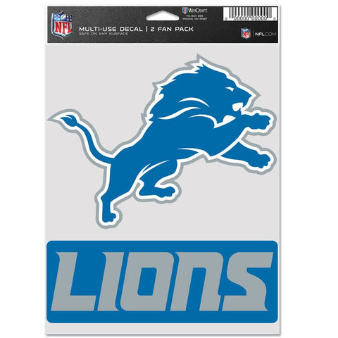 Detroit Lions Decal Multi Use Fan 2 Pack-0