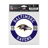 Baltimore Ravens Decal 3.75x5 Patch Fan-0