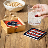 Chicago Bears Coaster Set 4 Piece with Wood Caddy-3