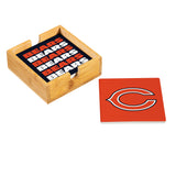 Chicago Bears Coaster Set 4 Piece with Wood Caddy-1