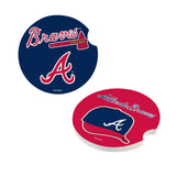 Atlanta Braves Car Coaster Set 2 Pack-0