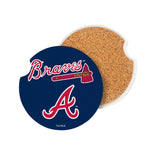 Atlanta Braves Car Coaster Set 2 Pack-1