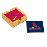 St. Louis Cardinals Giants Coaster Set 4 Piece with Wood Caddy-3