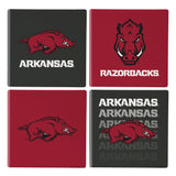 Arkansas Razorbacks Coaster Set 4 Piece with Wood Caddy-1
