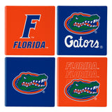 Florida Gators Coaster Set 4 Piece with Wood Caddy-0