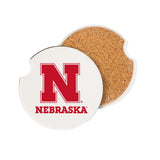 Nebraska Cornhuskers Car Coaster Set 2 Pack Periodic Restock-0